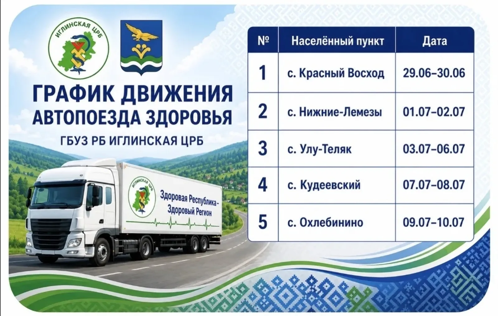 «Поезд здоровья» отправляется в Иглинский район
