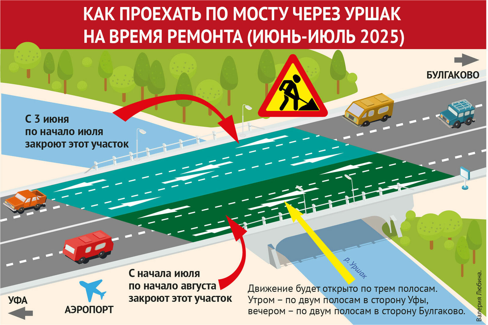 На трассе Уфа – Стерлитамак закрывают мост. Что нужно про это знать?