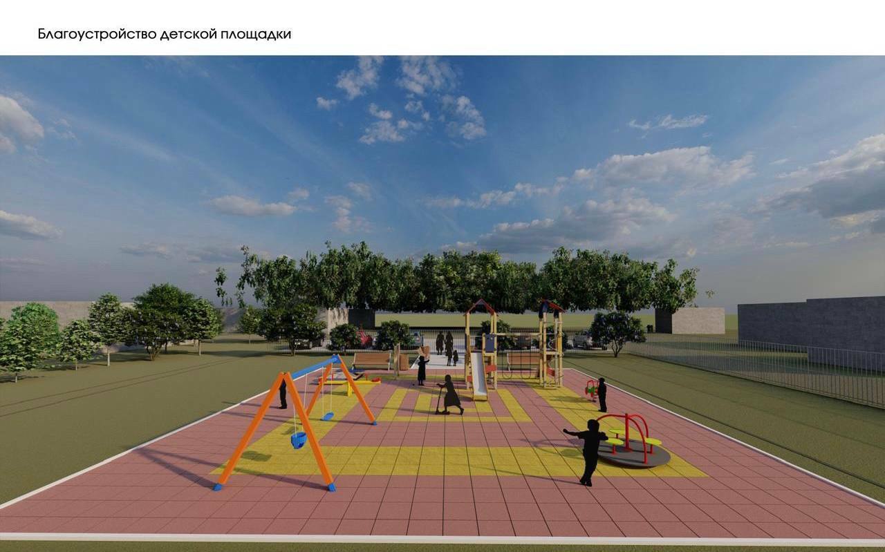 В селе Карамалы благоустраивают детскую игровую площадку