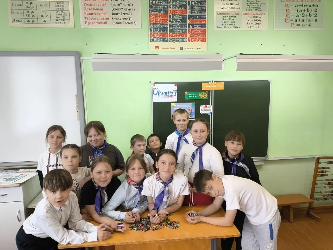 Юные экологи из Калтыманово собирали крышечки и батарейки